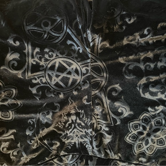 Killstar Black Velvet High Waist Shorts - Picture 3 of 5